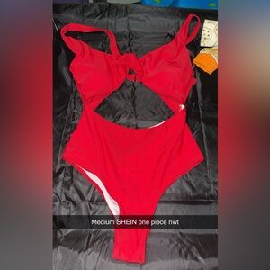 SHEIN red one piece swimsuit new without tags